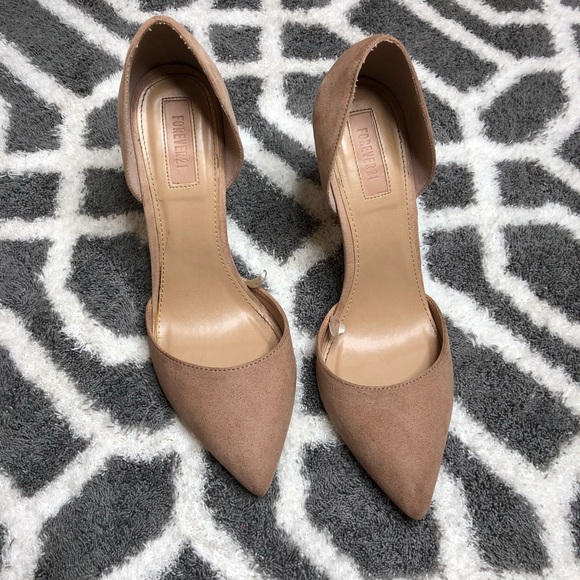 💫Nude Pointy Toe Heels F21 size 8 - Picture 6 of 6